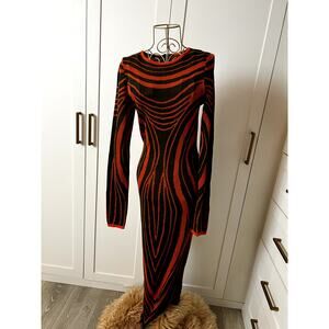 PrettyLittleThing | Dresses | Dark Red Bandage Frill Hem Bodycon Dress |  Poshmark
